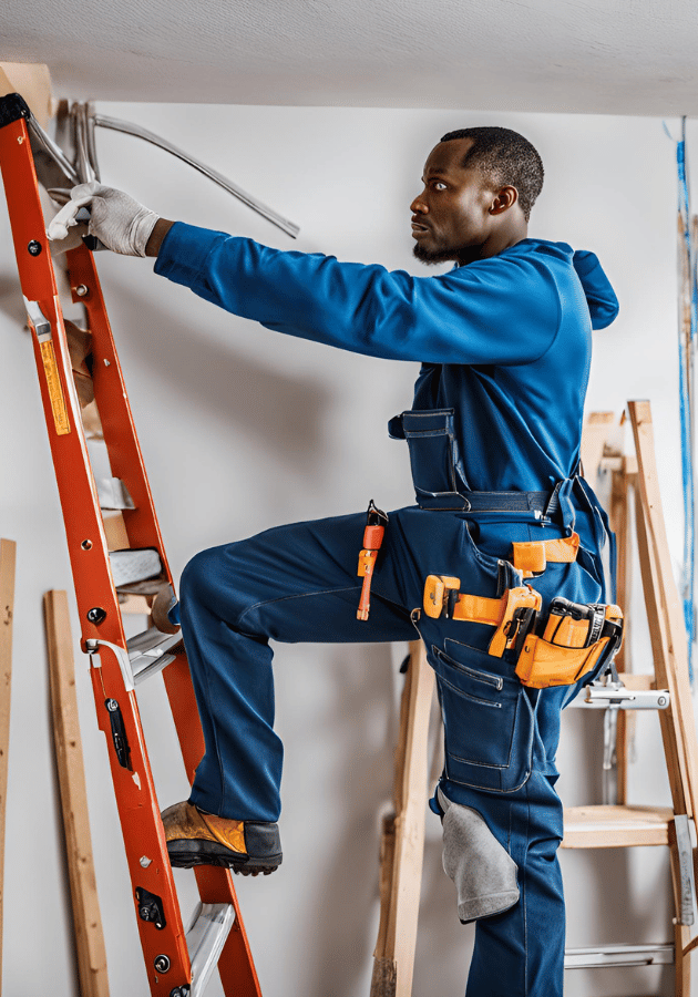 Handy Man on LAdder Handy Man on LAdder